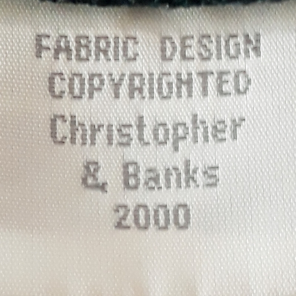 Vtg Christopher & Banks Green Velour Shirt with Holly Pinecone Patches - Large - Picture 5 of 13